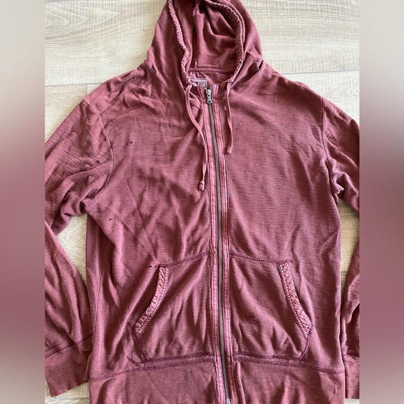 Converse One Star waffle knit zip up hoodie - LARGE - well worn - 2011 - Picture 2 of 10